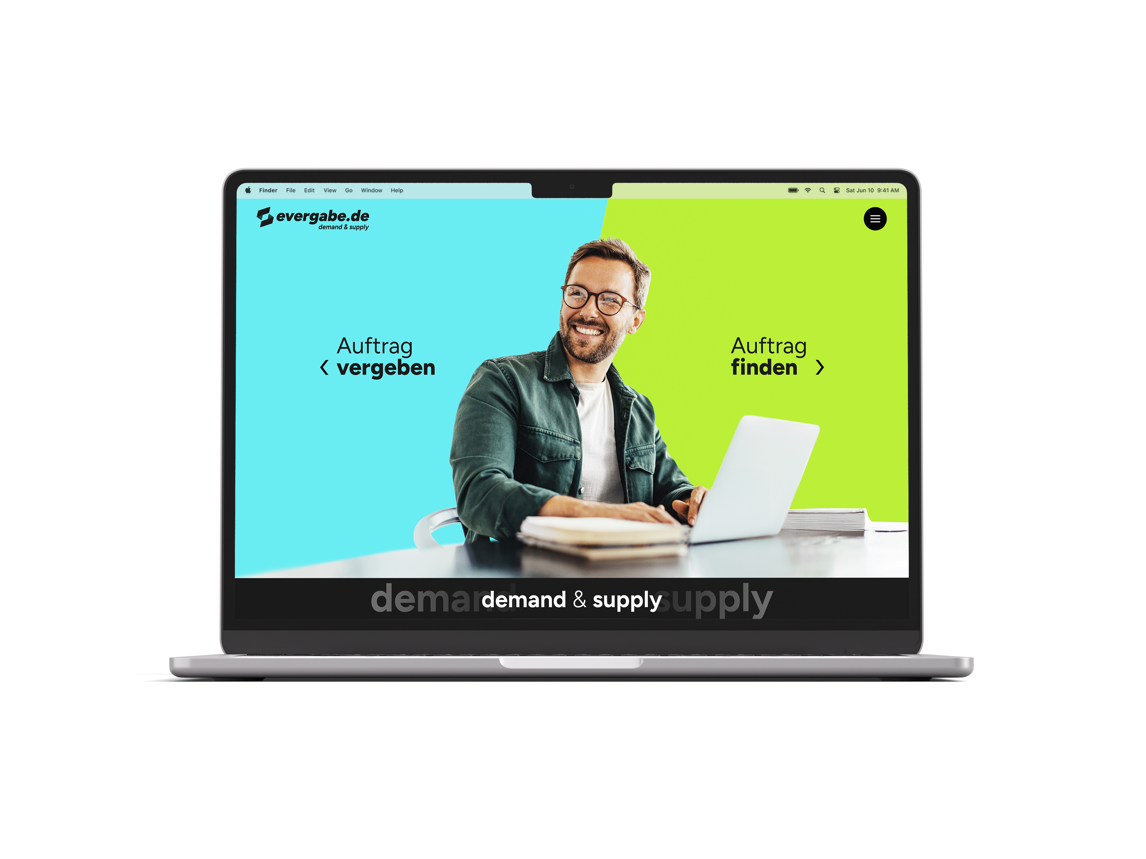 Homepage der evergabe.de