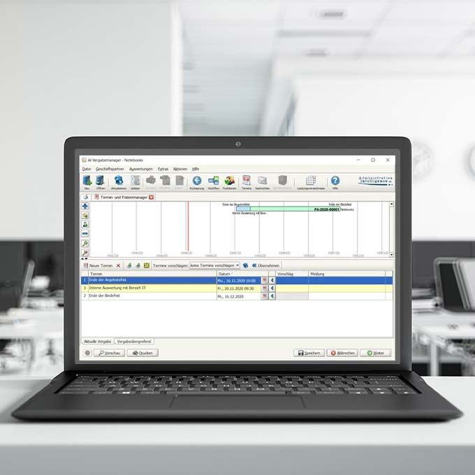 Vergabesoftware mit evergabe Manager.
